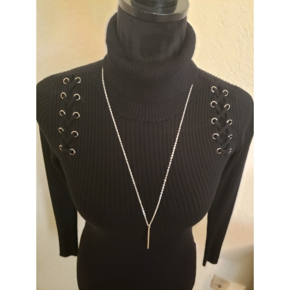 Almost Famous lace up turtleneck - Picture 2 of 4
